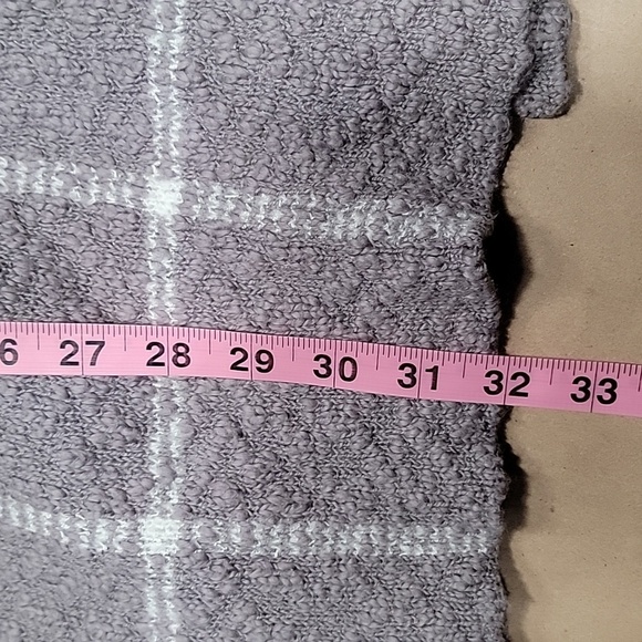 BP Size XS/S Gray White Oversized Windowpane Cardigan, Exc. Used Condition - Picture 7 of 12